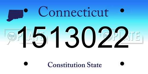 1513022 Connecticut License Plate