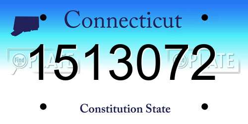 1513072 Connecticut License Plate