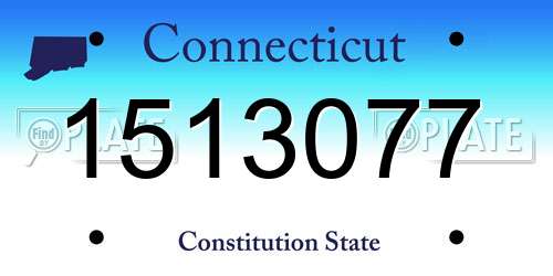 1513077 Connecticut License Plate