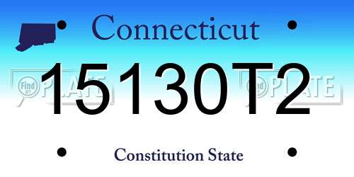 15130T2 Connecticut License Plate