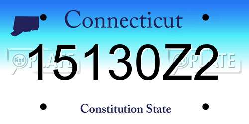 15130Z2 Connecticut License Plate