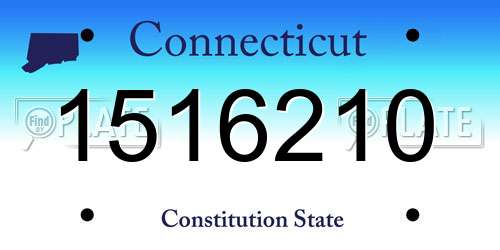 1516210 Connecticut License Plate