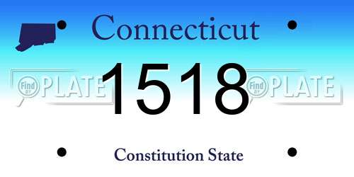 1518 Connecticut License Plate