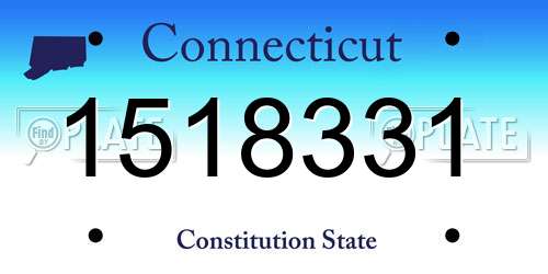 1518331 Connecticut License Plate