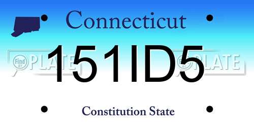 151ID5 Connecticut License Plate