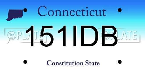 151IDB Connecticut License Plate