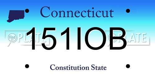 151IOB Connecticut License Plate