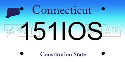 151IOS Connecticut License Plate