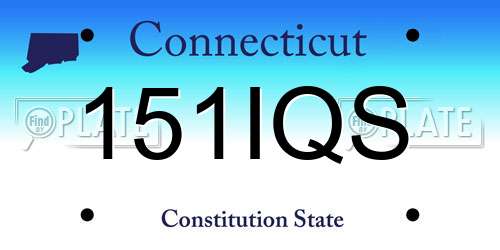 151IQS Connecticut License Plate