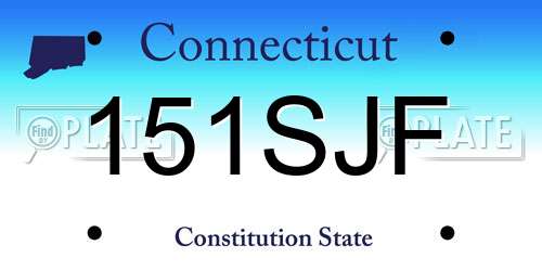 151SJF Connecticut License Plate