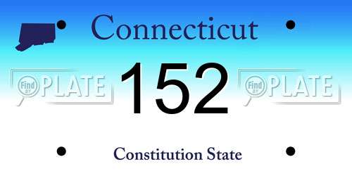 152 Connecticut License Plate