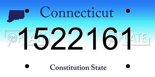 1522161 Connecticut License Plate