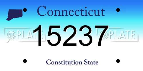 15237 Connecticut License Plate