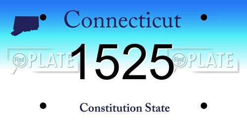1525 Connecticut License Plate