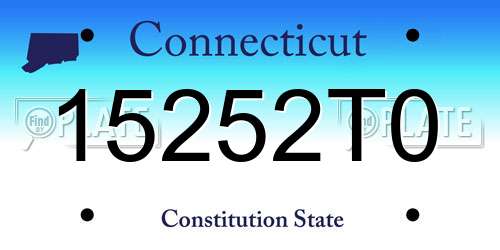 15252T0 Connecticut License Plate
