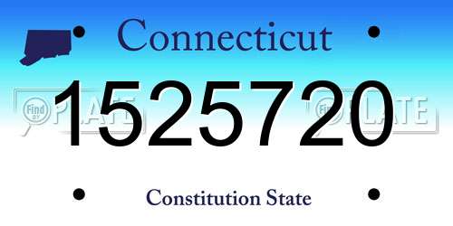 1525720 Connecticut License Plate