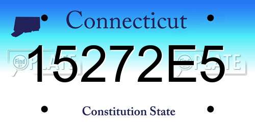 15272E5 Connecticut License Plate