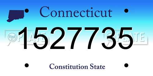 1527735 Connecticut License Plate