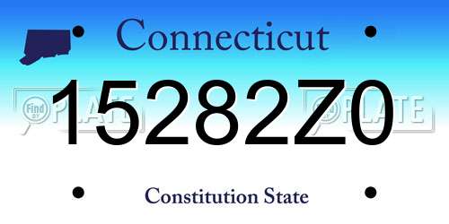 15282Z0 Connecticut License Plate