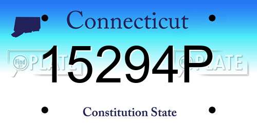 15294P Connecticut License Plate