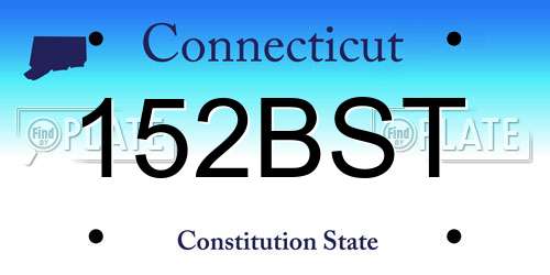 152BST Connecticut License Plate
