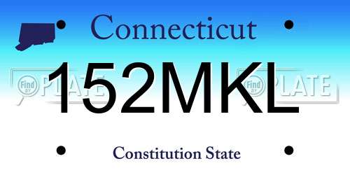 152MKL Connecticut License Plate