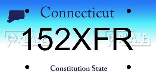 152XFR Connecticut License Plate