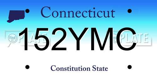 152YMC Connecticut License Plate
