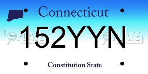 152YYN Connecticut License Plate