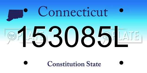153085L Connecticut License Plate