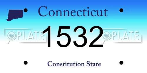 1532 Connecticut License Plate