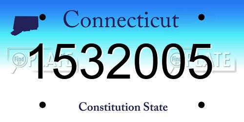 1532005 Connecticut License Plate