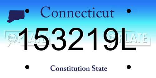 153219L Connecticut License Plate