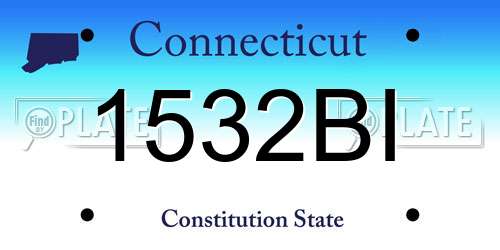 1532BI Connecticut License Plate