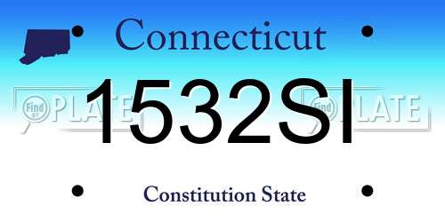 1532SI Connecticut License Plate