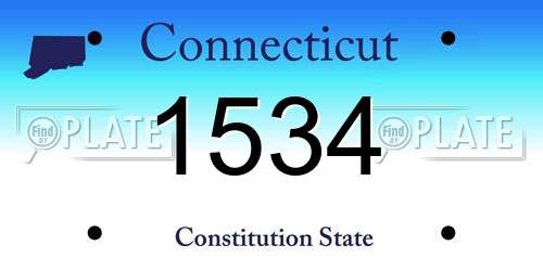 1534 Connecticut License Plate