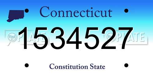 1534527 Connecticut License Plate