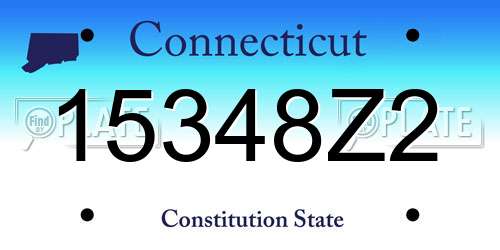 15348Z2 Connecticut License Plate