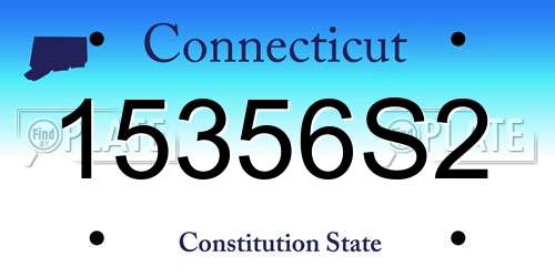 15356S2 Connecticut License Plate