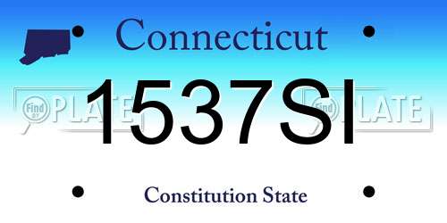 1537SI Connecticut License Plate