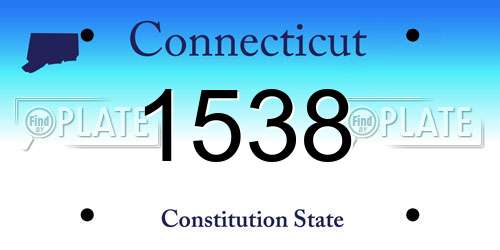 1538 Connecticut License Plate