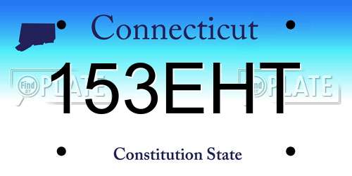 153EHT Connecticut License Plate