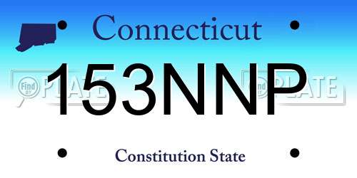153NNP Connecticut License Plate