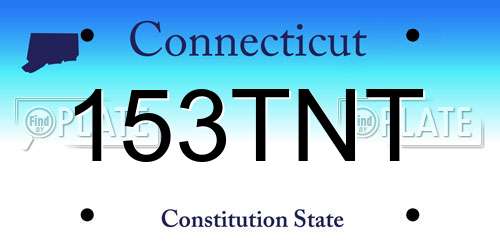 153TNT Connecticut License Plate