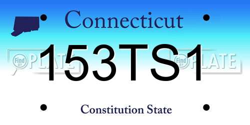 153TS1 Connecticut License Plate
