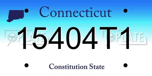 15404T1 Connecticut License Plate