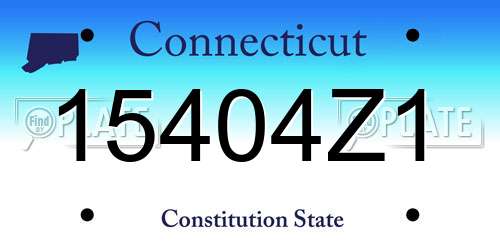 15404Z1 Connecticut License Plate