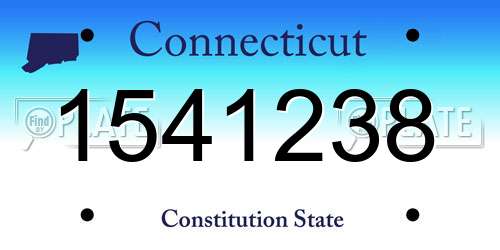 1541238 Connecticut License Plate