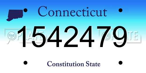 1542479 Connecticut License Plate
