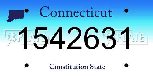 1542631 Connecticut License Plate